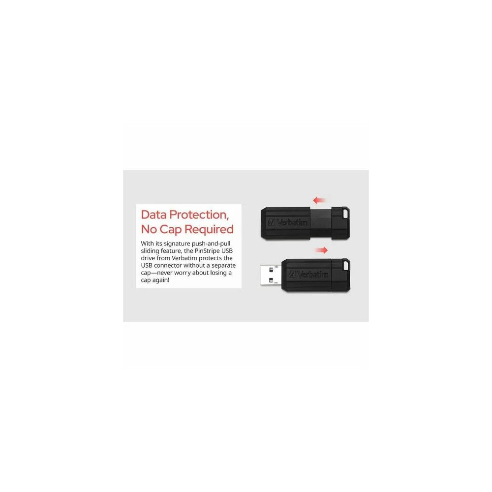 Verbatim 49065 Store'n'Go Pinstripe USB Drive 64GB (bla - Image 3