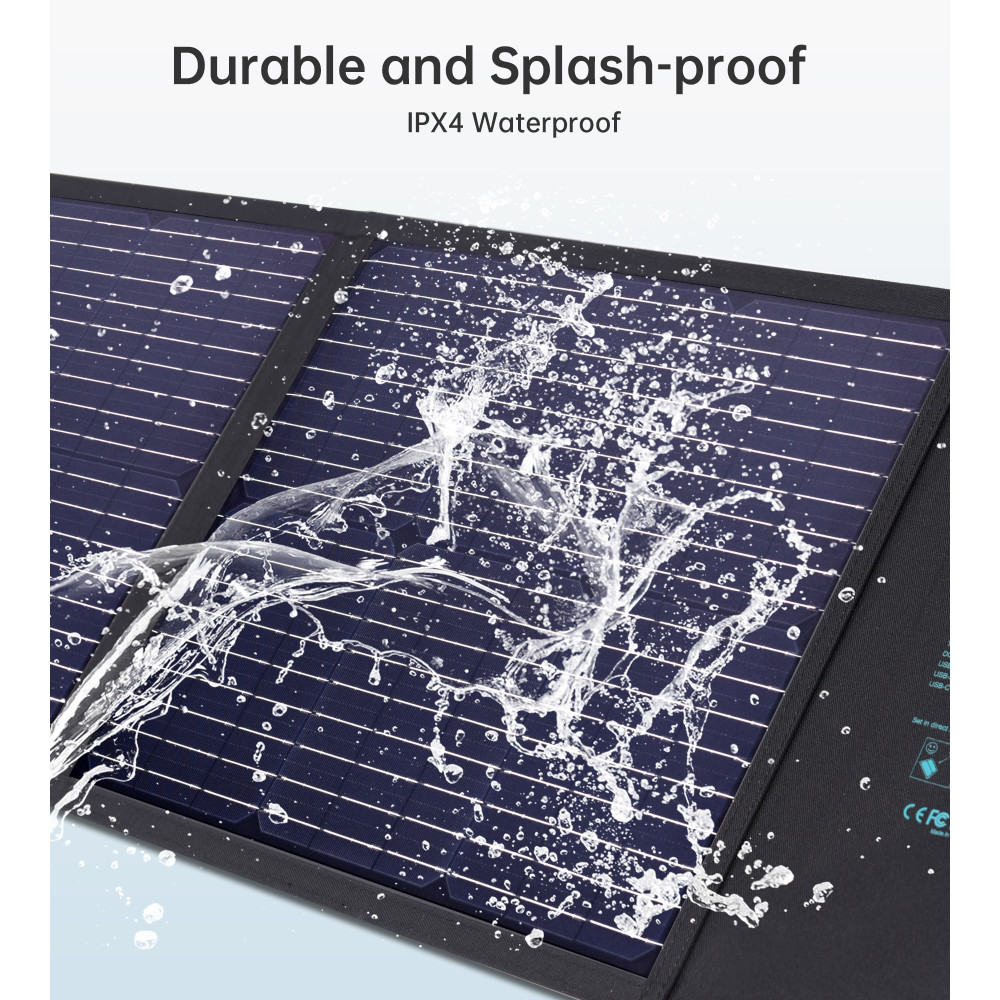 Choetech 6932112103727 SC009 100W 20V 5.5A QC3.0 18W USB-A x 2 + USB-C PD 45W + DC Portable Solar Panel Charger - Image 8