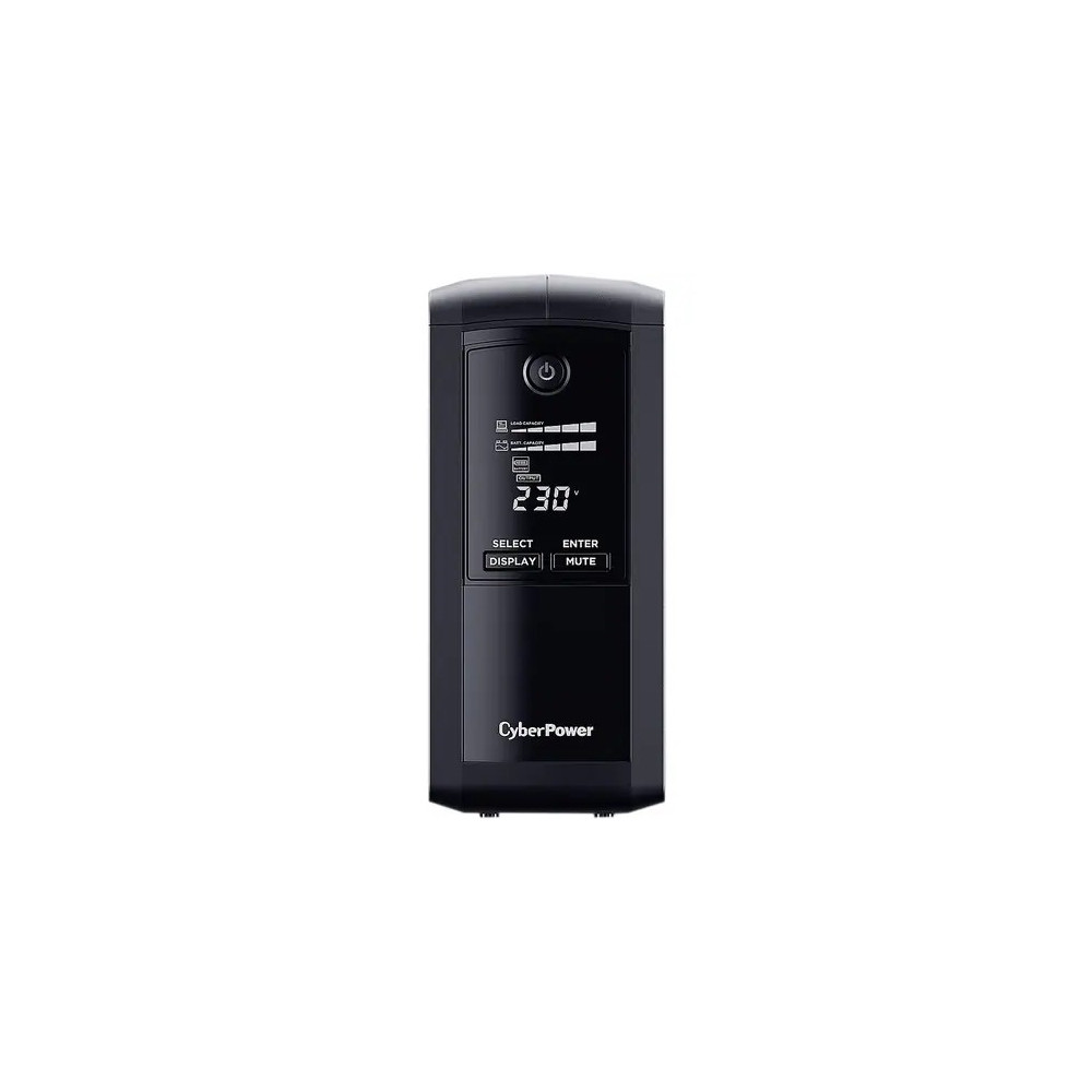 CyberPower VP700ELCD Systems Value Pro-- 700VA / 390W Line Interactive UPS - 1* 12V/7AH - 2 Yrs Adv. Replacement WTY Incl. internal Batteries