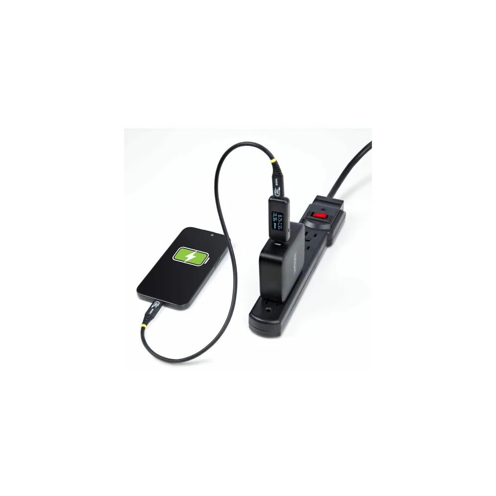 StarTech USBC-PWRTESTER USB-C Power Tester, Bi-Directional Voltage/Current Multimeter, 240W PD EPR, Digital OLED, Portable USB-C Cable/Port Power Meter Tester - Compact Bi-Directional USB-C Power Tester measures Voltage/Current/Wattage; Ideal f - Image 10