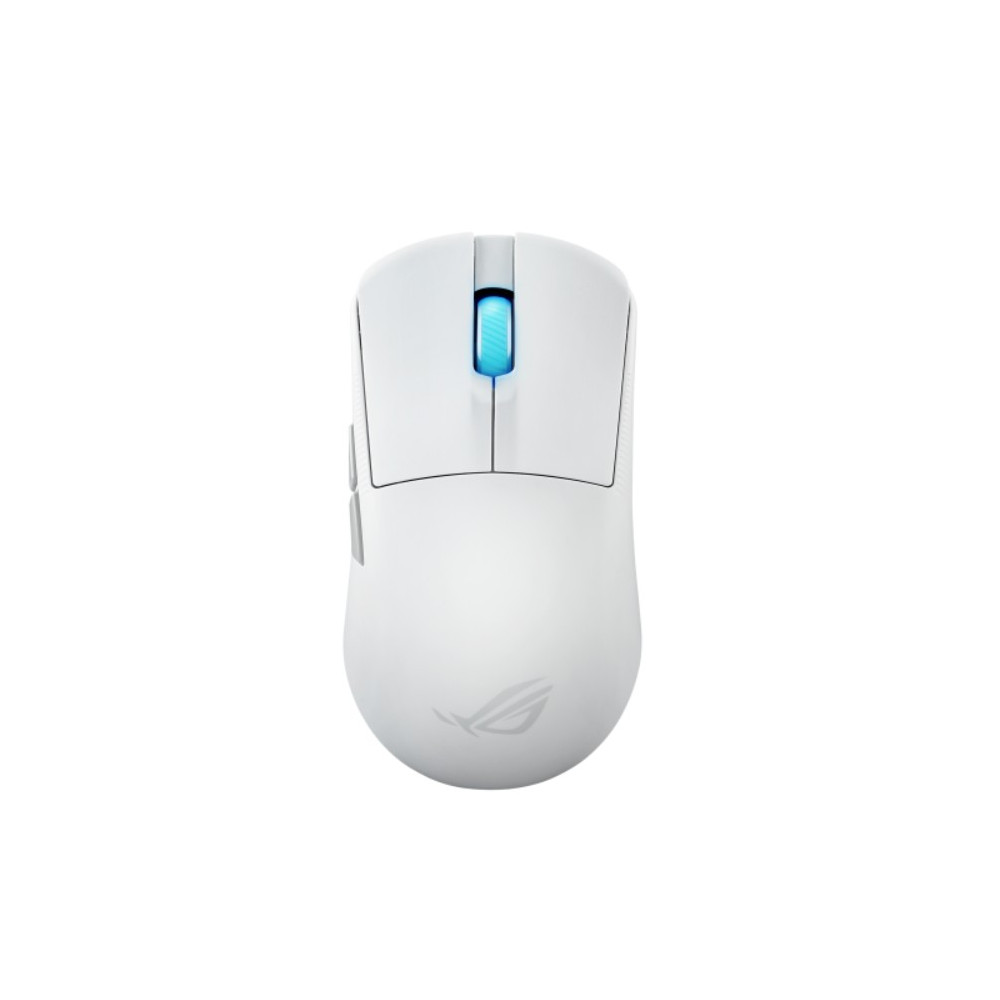ASUS ROG HARPE ACE MINI_WHITE ROG Harpe Ace Mini White Ultralight 49-Gram Semi-Symmetrical Gaming Mouse, 42,000 dpi optical sensor,Tri-mode connectivity,ROG Optical Micro Swit - Image 1