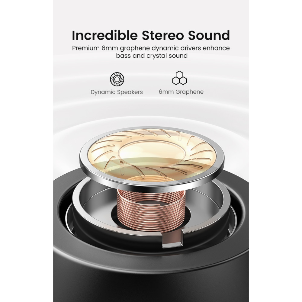 UGREEN 6957303886517 80651 HiTune T1 True Wireless Earbuds Black (with 4 Mic ENC Noise Cancellation, HiFi Stereo in-Ear with Deep Bass Mode) - Image 6