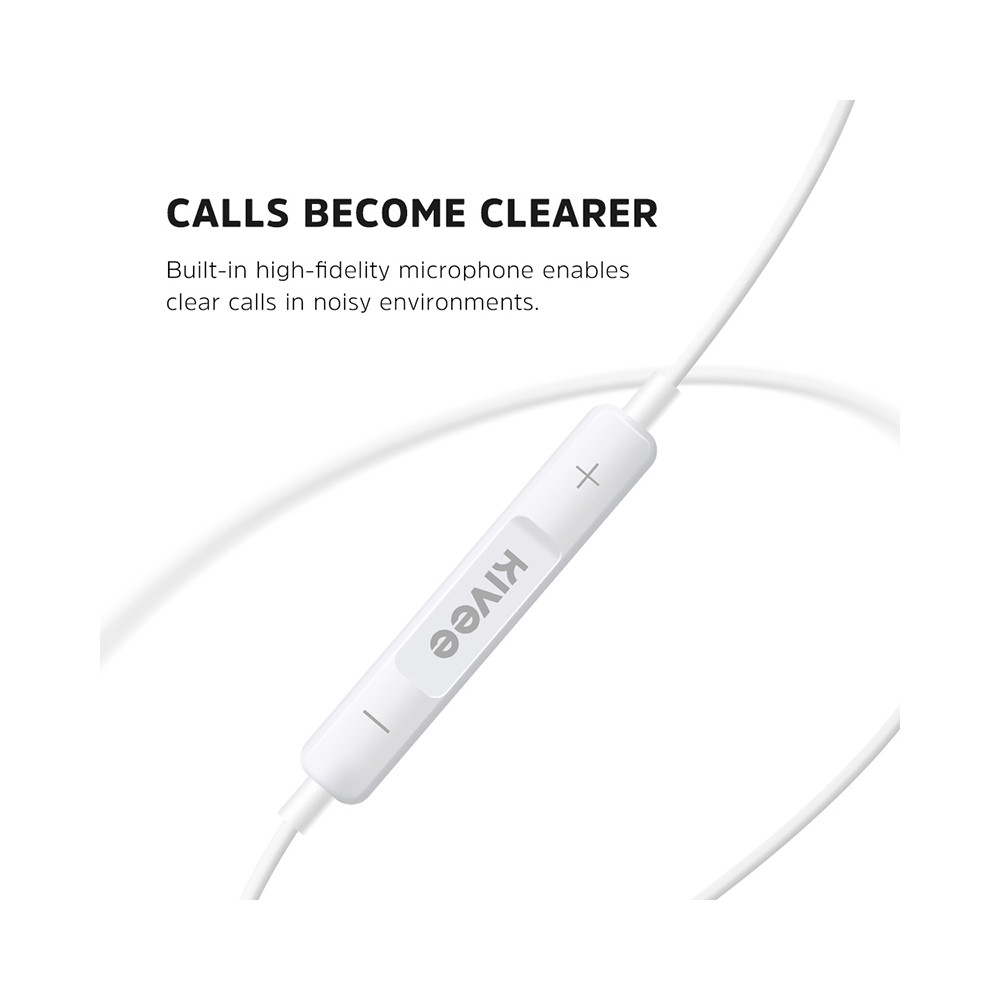 KIVEE 6941256102428 MT31 Earphone with Type C interface 1.2M White (Not for Samsung & Apple) - Image 4
