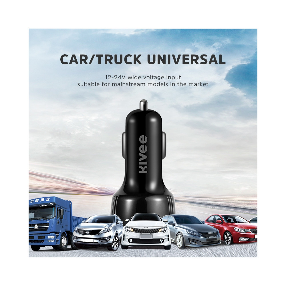 KIVEE 6941256112663 UT61 car charger with Triple USB Black - Image 7