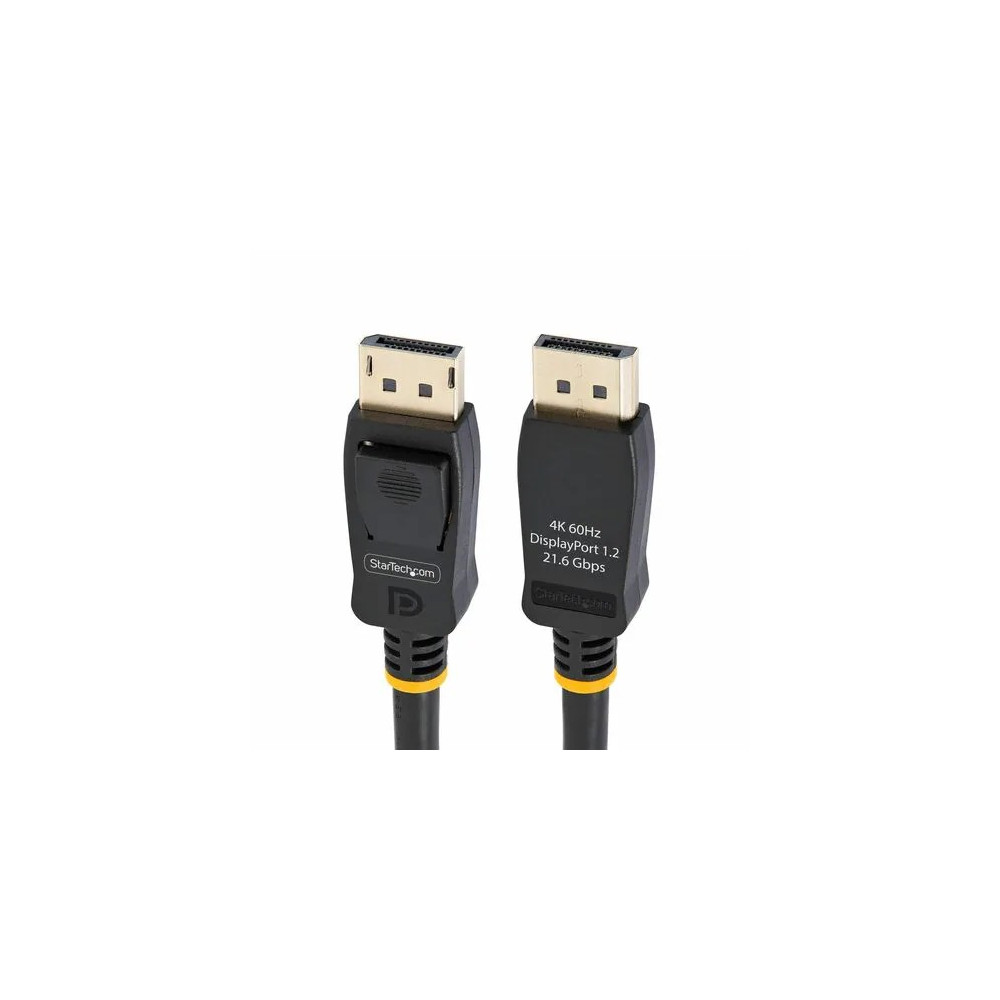 StarTech DISPLPORT6L 6ft (2m) DisplayPort 1.2 Cable, 4K x 2K UHD VESA Certified DisplayPort Cable, DP Cable/Cord for Monitor, w/ Latches - Cable for Audio/Video Device, Monitor, Workstation, Projector - First End: 1 x 20-pin DisplayPort 1.2 Digital Audio/
