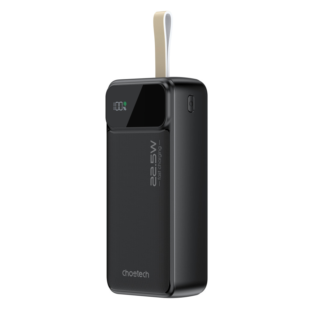 Choetech 6932112106858 B730 30000mAh Power Bank PD22.5W with Digital Display Black - Image 1