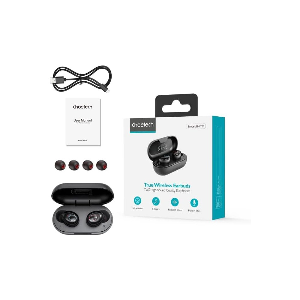Choetech 6932112106346 BH-T16 Aura Bean TWS Wireless Earbuds - Image 9