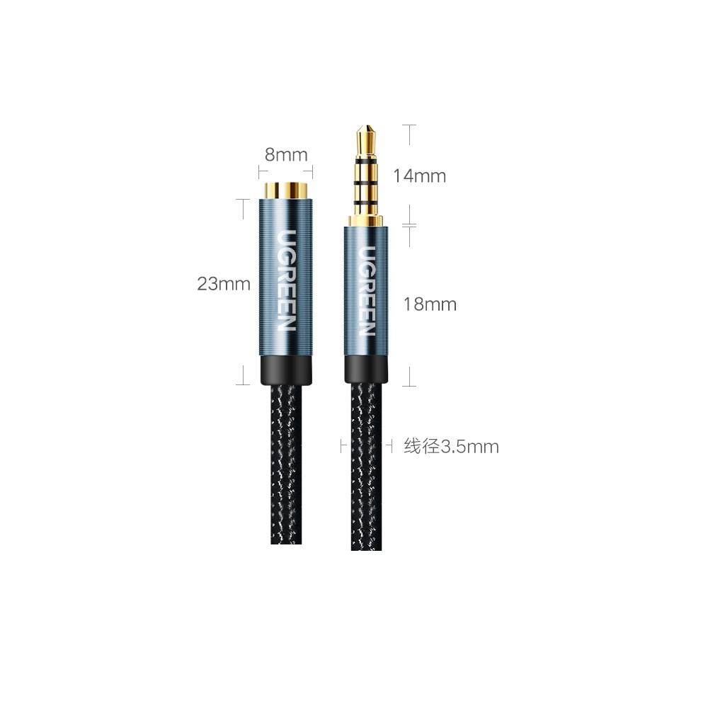 UGREEN 6957303815920 10592 3.5mm Headphone Extension Cable 1M - Image 1