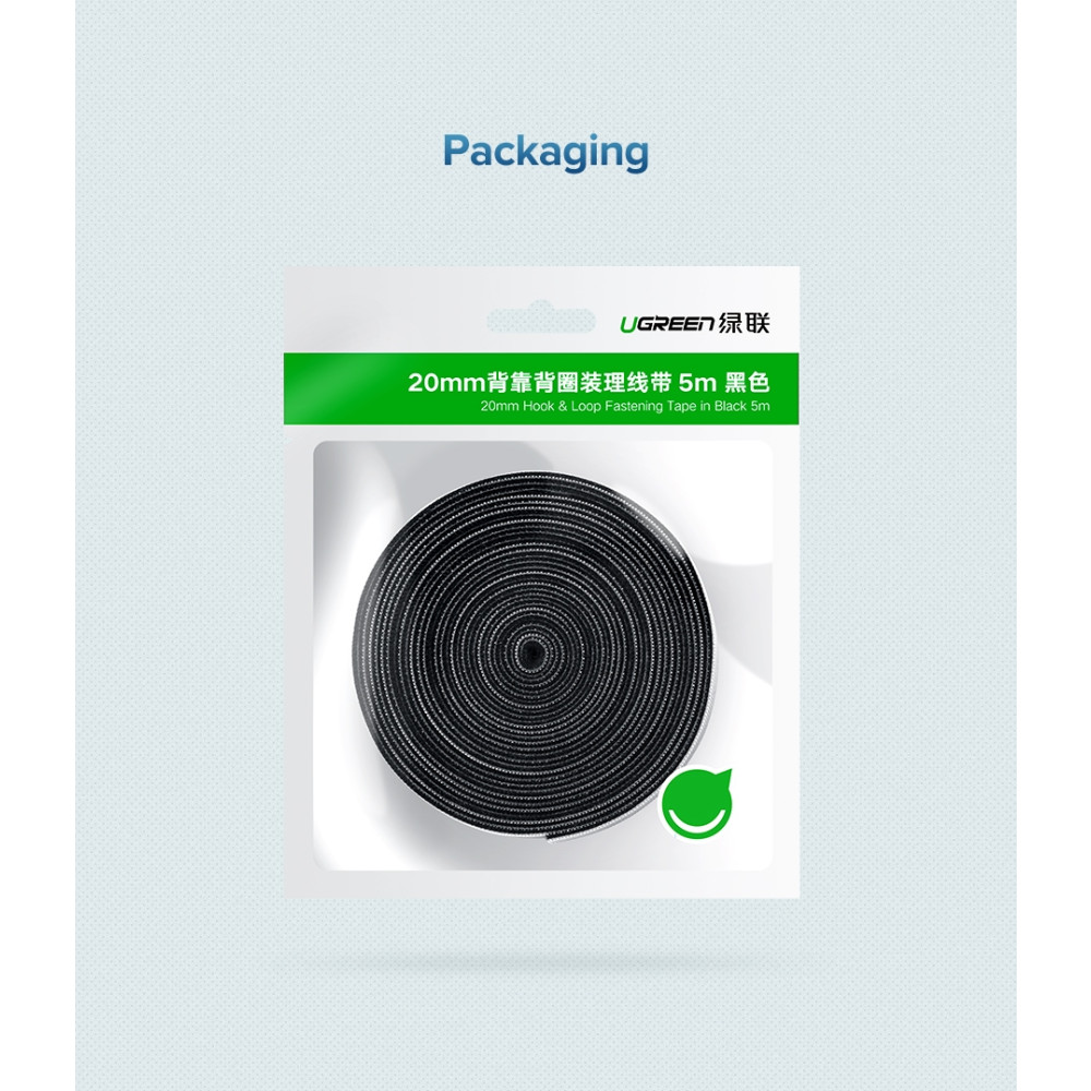 UGREEN 6957303843541 40354 Cable Organizer 2m (Black) - Image 6