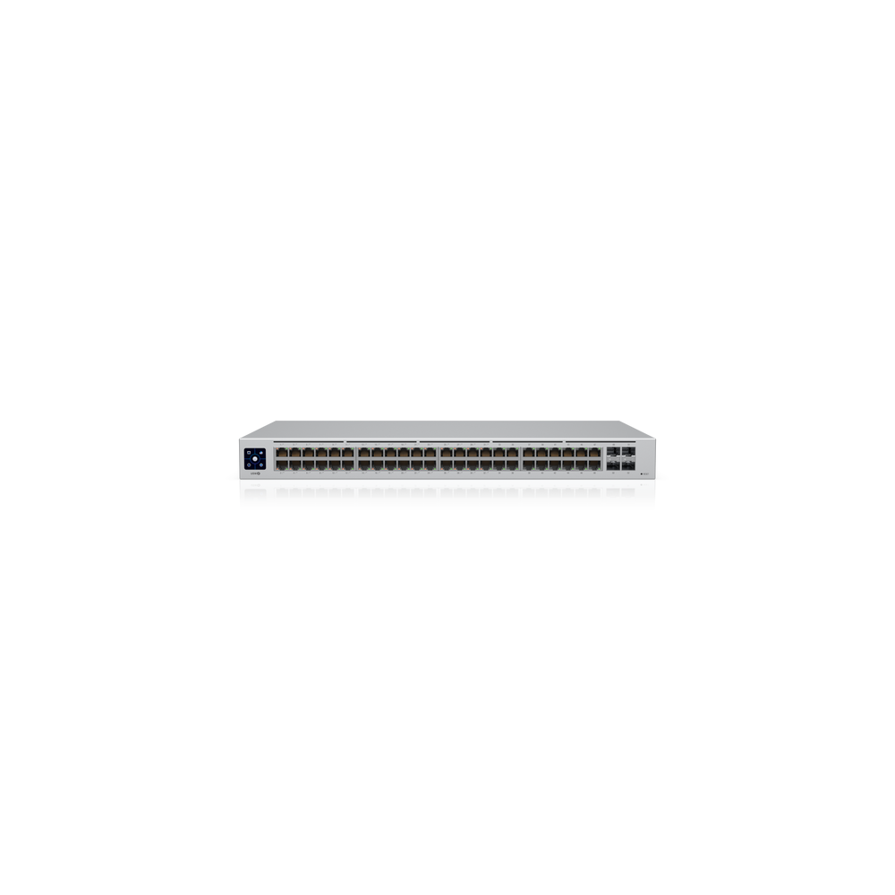 Ubiquiti USW-48-POE UniFi SWITCH 48 POE, 48 (32 PoE+), 4x SFP , 195W, FANLESS, RACK-MOUNT - GEN2, 1YR - Image 1