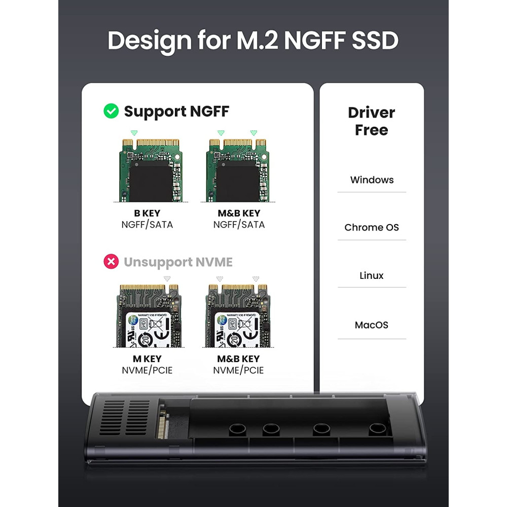UGREEN 6957303819034 10903 Enclosure for M.2 NGFF 5G SATA SSD - Image 7