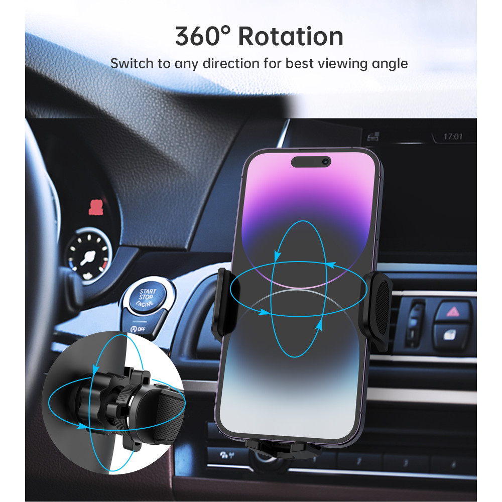 Choetech 6932112103703 H066 Air Vent Car Mount Stand for all phones 4.7" - 7.2" - Image 3