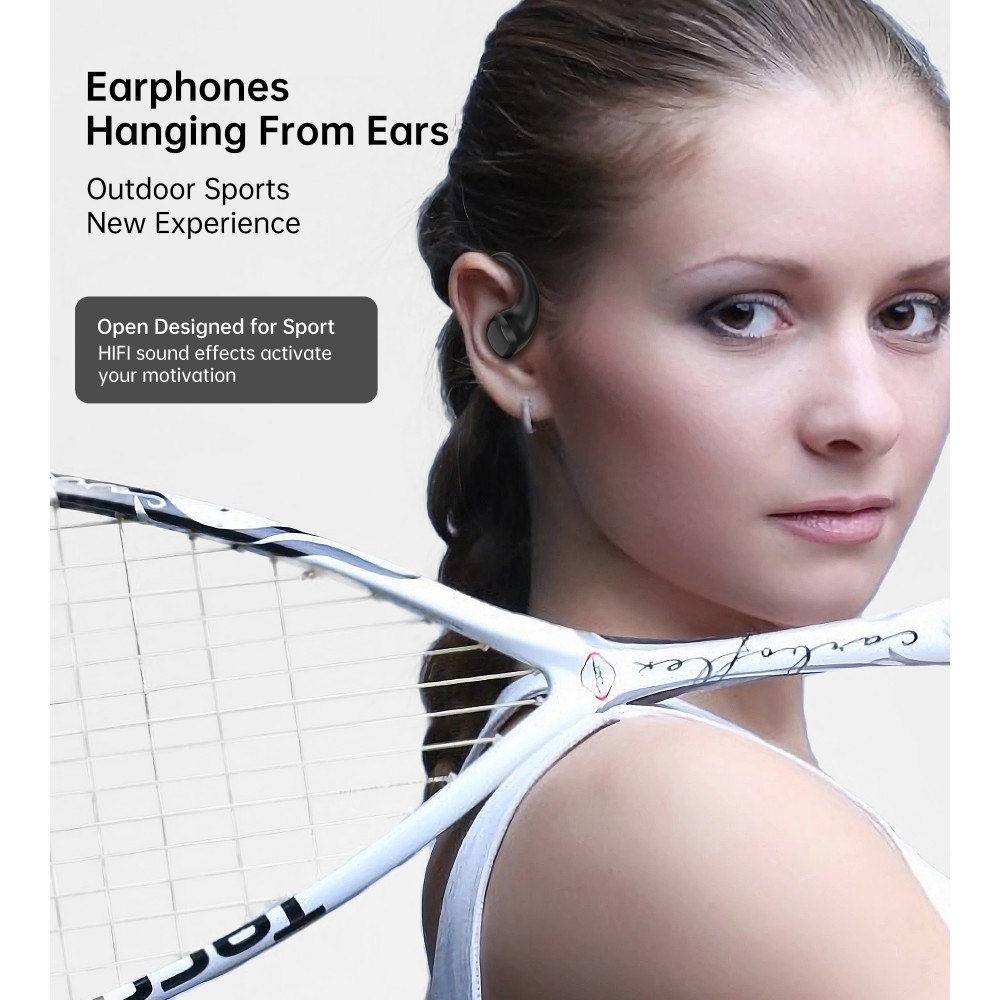 Choetech 6932112107213 BH-T25 OWS Painless new Concept Bluetooth V5.3 TWS Play time: 6 hours - Black - Image 6