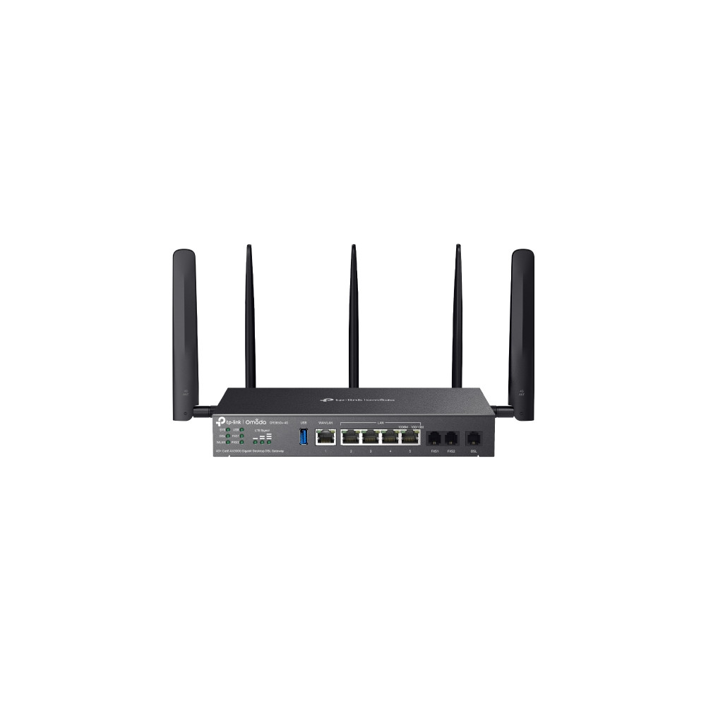 TP-LINK DR3650V-4G OMADA AX3000 4G+ WI-FI 6 GIGABIT DSL GATEWAY, CAT6, RJ11(1), GBE WAN(1)/LAN(4),5YR - Image 1