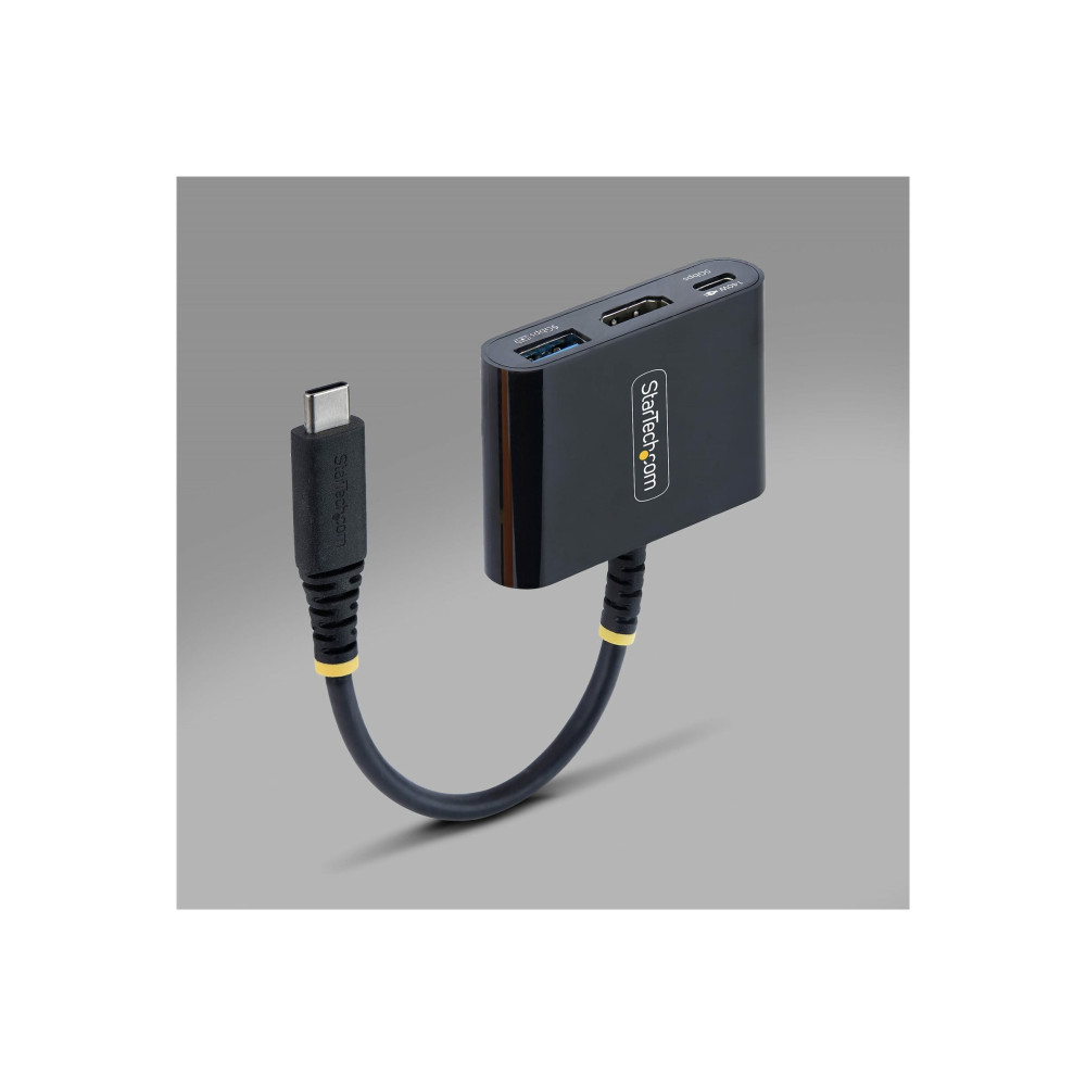 StarTech 168B-USBC-MULTIPORT USB-C HDMI MULTIPORT HUB, 140W, 4K 60HZ, USB 5GBPS, BLACK, 3 YR - Image 2