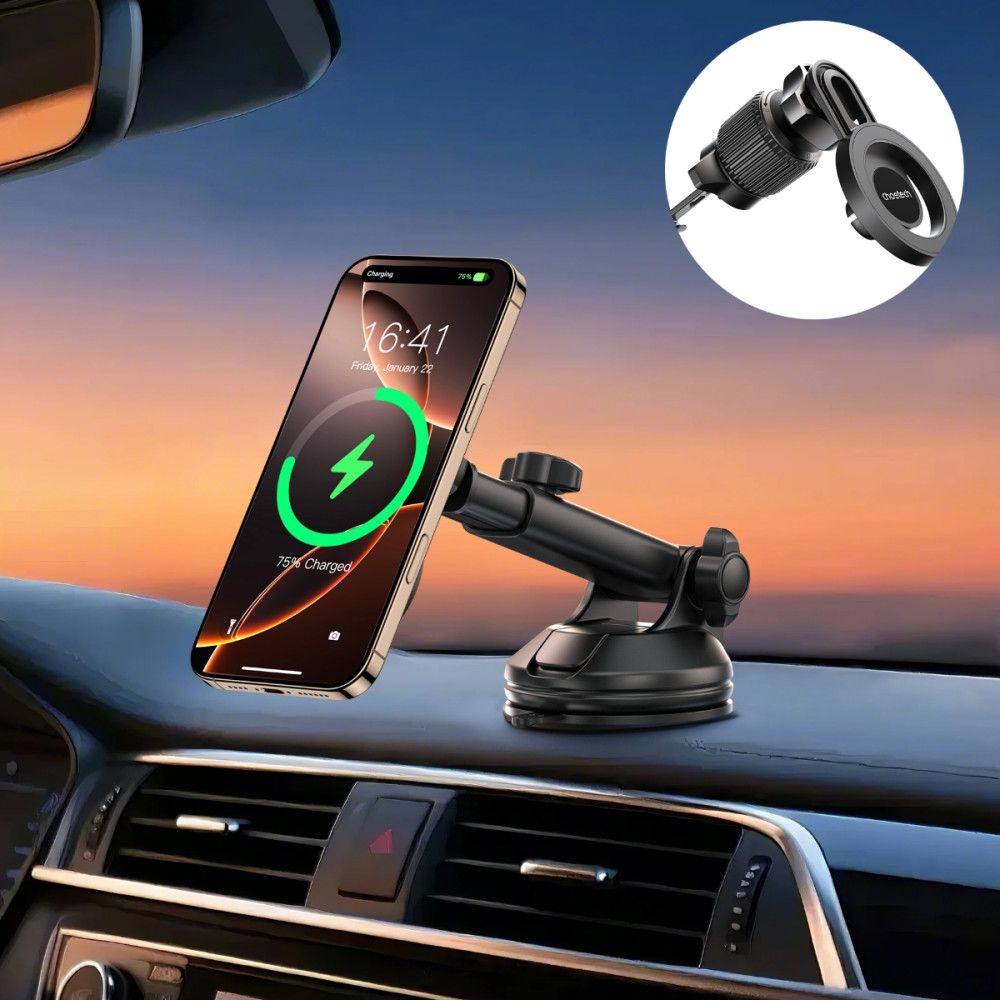 Choetech 6932112110770 H01005 Magnetic Car Mount – 360° Rotation, Telescopic Arm, for SUVs - Image 3