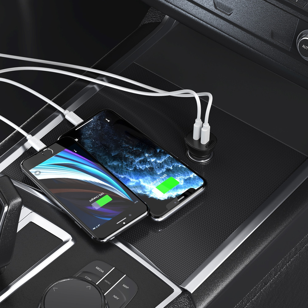 Choetech 6971824977134 TC0008-BK 36W Dual USB-C Car Fast Charger PD 3.0 QC 3.0 Black - Image 6