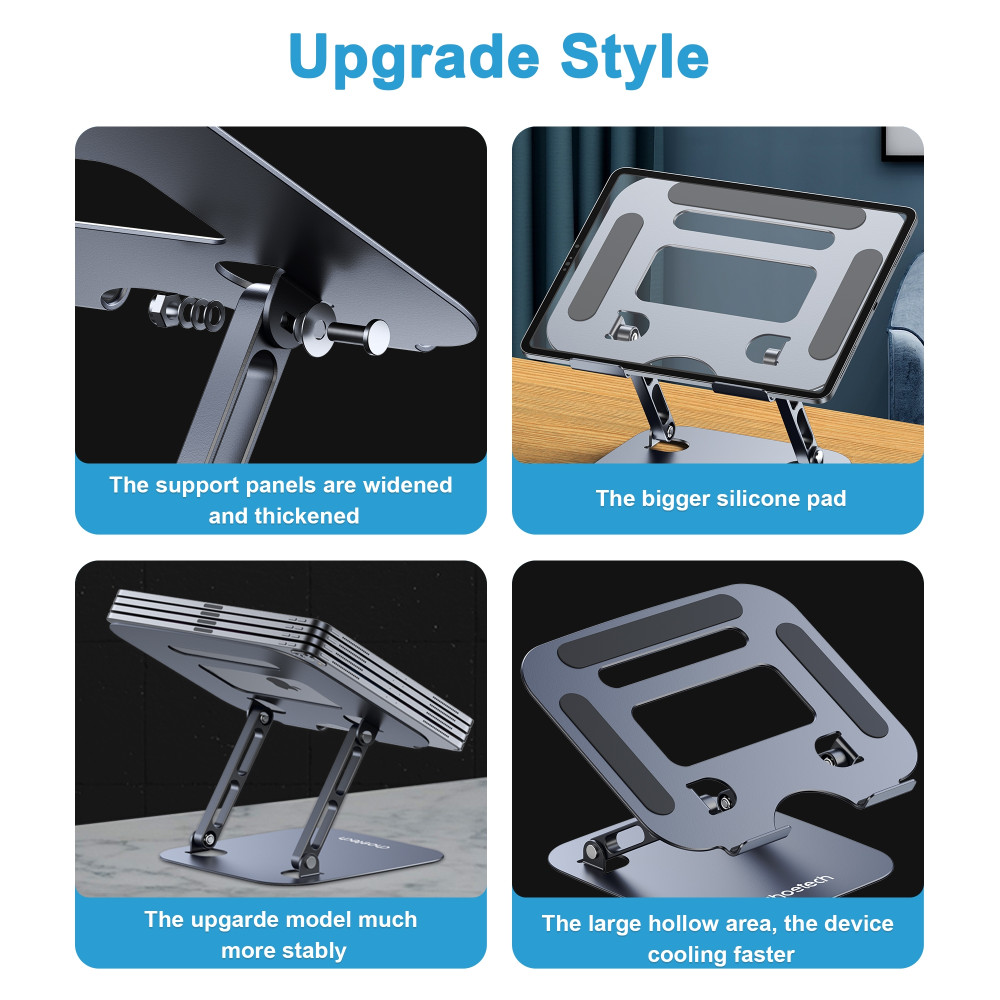 Choetech 6932112102676 H061-GY I-pad & Desktop aluminium foldable & adjustable Stand - Image 7