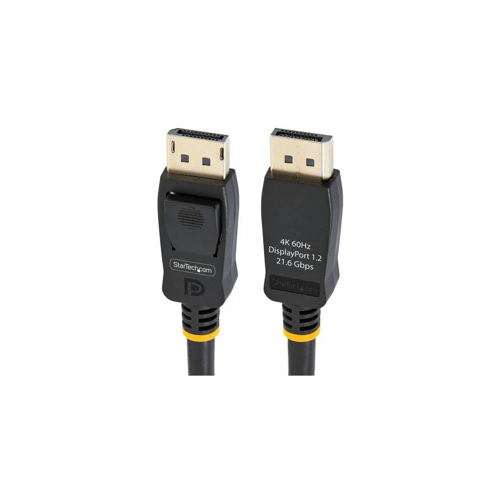 StarTech DISPLPORT6L 6ft (2m) DisplayPort 1.2 Cable, 4K x 2K UHD VESA Certified DisplayPort Cable, DP Cable/Cord for Monitor, w/ Latches - Cable for Audio/Video Device, Monitor, Workstation, Projector - First End: 1 x 20-pin DisplayPort 1.2 Digital Audio/