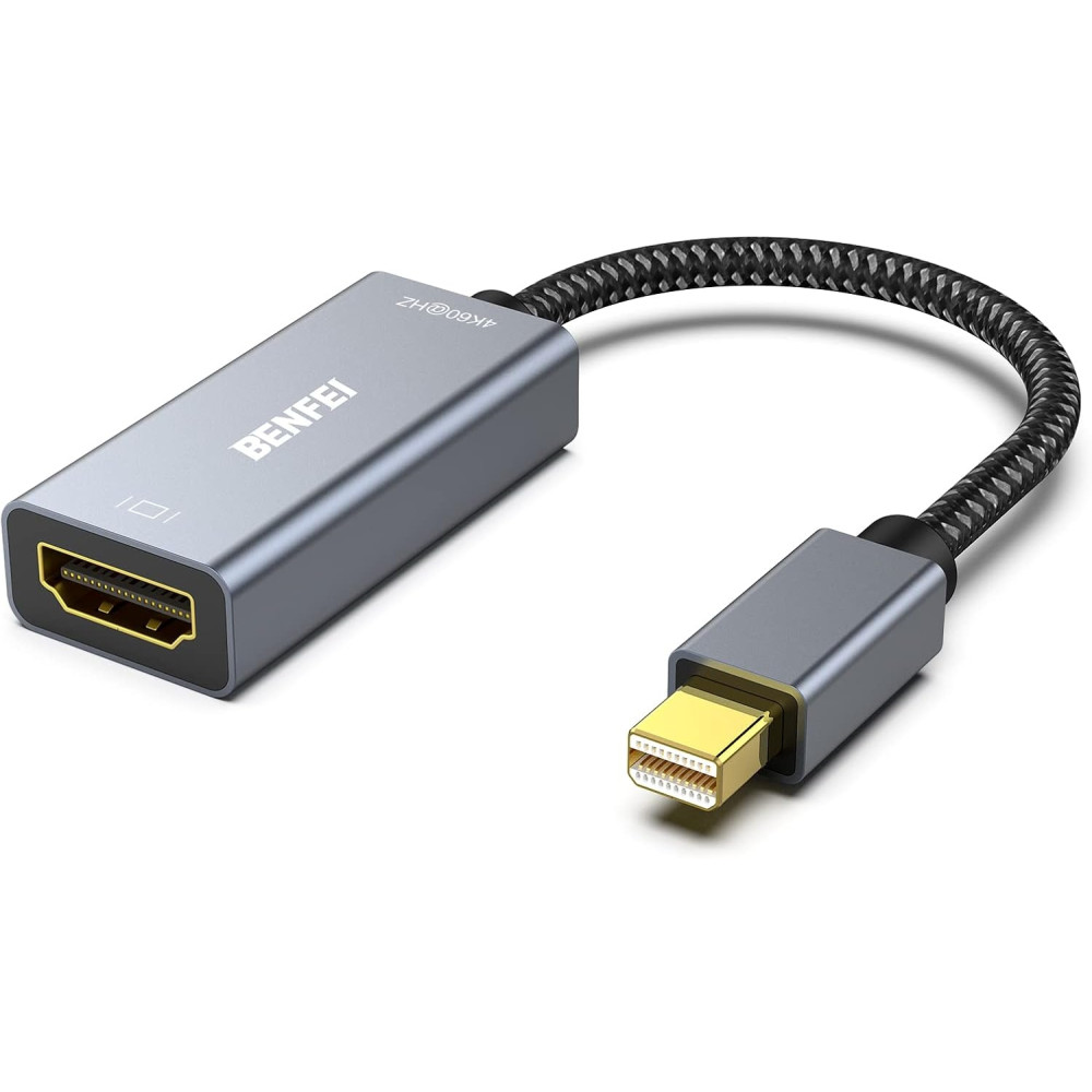 BENFEI B07ZNH35M5 000287GY Mini DP to HDMI 4K@60Hz Adapter (Thunderbolt Compatible) - Image 1