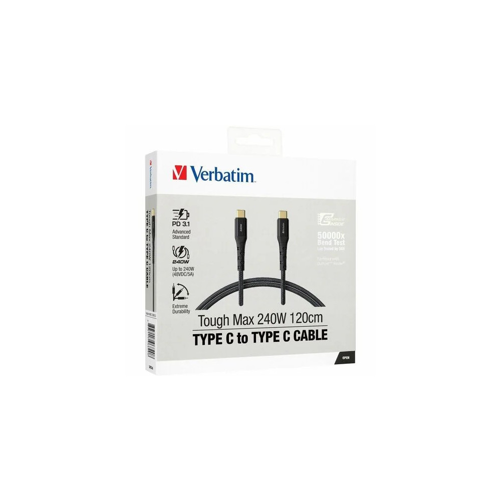 Verbatim 66820 CABLE 240W USB-C TO USB-C 120CM - Image 9