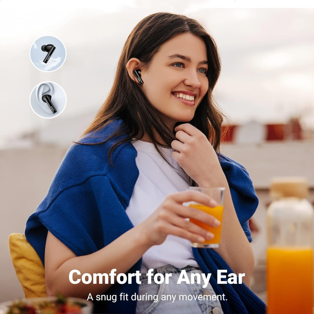 UGREEN 6957303894017 90401 HiTune T3 Active Noise-Cancelling Wireless Earbuds (Black) - Image 3