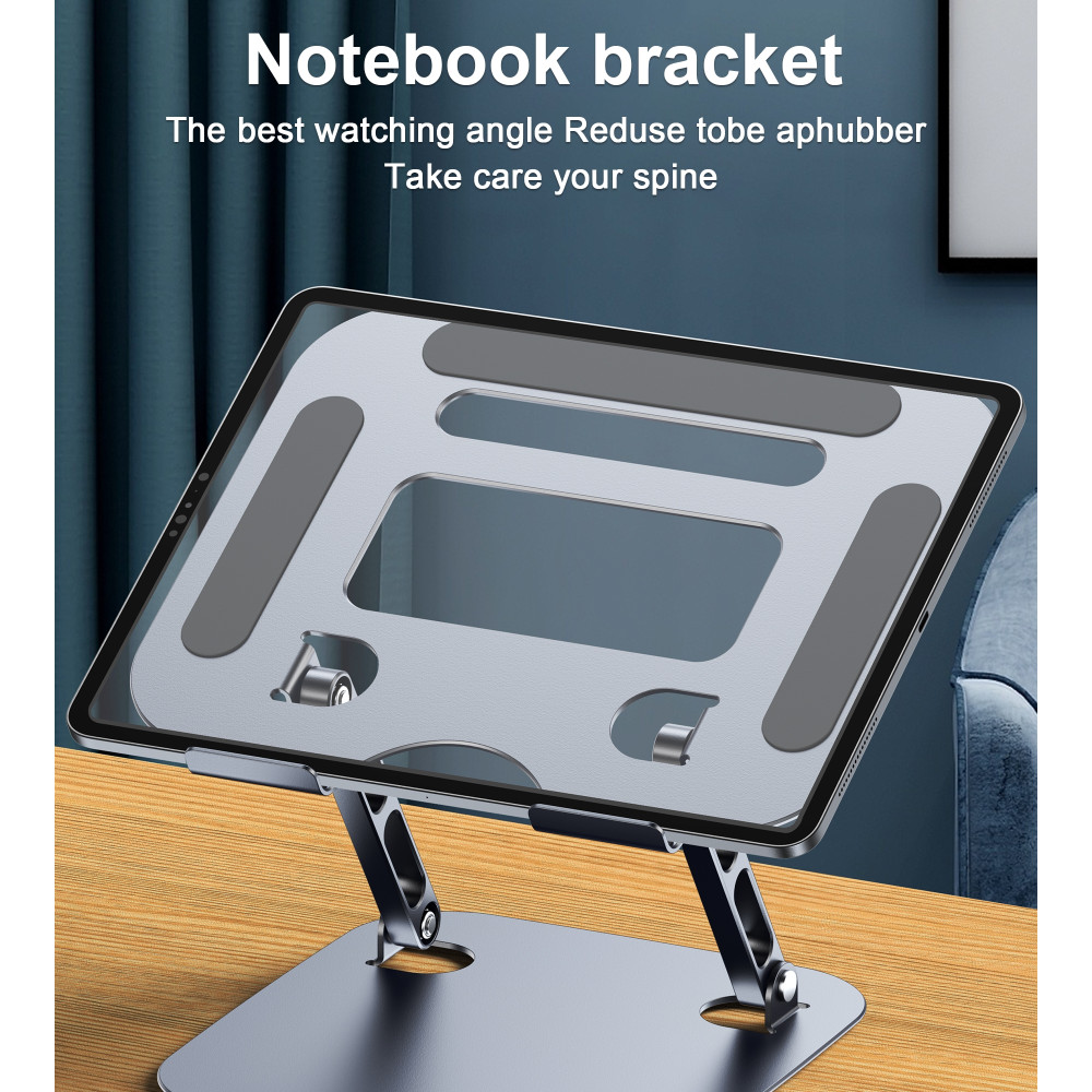 Choetech 6932112102676 H061-GY I-pad & Desktop aluminium foldable & adjustable Stand - Image 2