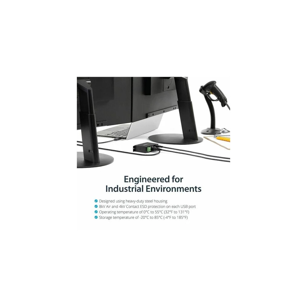 StarTech ST4200USBM USB Hub - USB Type B - External - Black - TAA Compliant - 4 Total USB Port(s) - 4 USB 2.0 Port(s) - PC, Mac