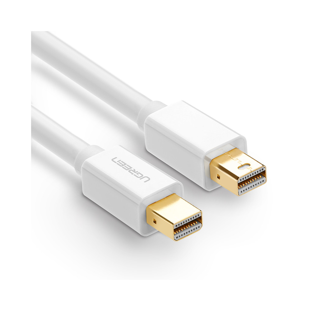 UGREEN 6957303814299 10429 Mini DP Male to Male cable 2M-White - Image 1