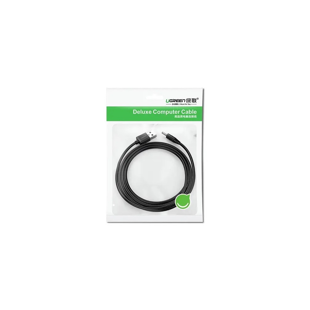 UGREEN 6957303813766 10376 USB2.0-A to DC 3.5mm M/F Charging Cable 1m (Black) - Image 4