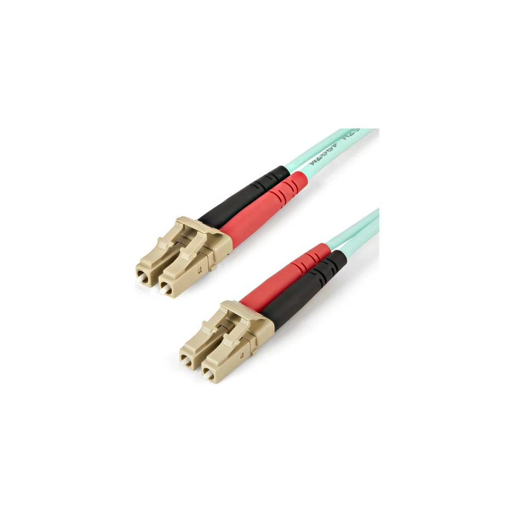 StarTech 450FBLCLC2 2m (6ft) LC/UPC to LC/UPC OM4 Multimode Fiber Optic Cable, 50/125µm, 100G, Low Insertion Loss, LSZH Fiber Jumper Cord - 2m (6.6ft) OM4 Multimode LC/LC-UPC Fiber Cable; 1/10/40/100 Gbps Full Duplex; 50/125µm Core w/ Aramid She - Image 1