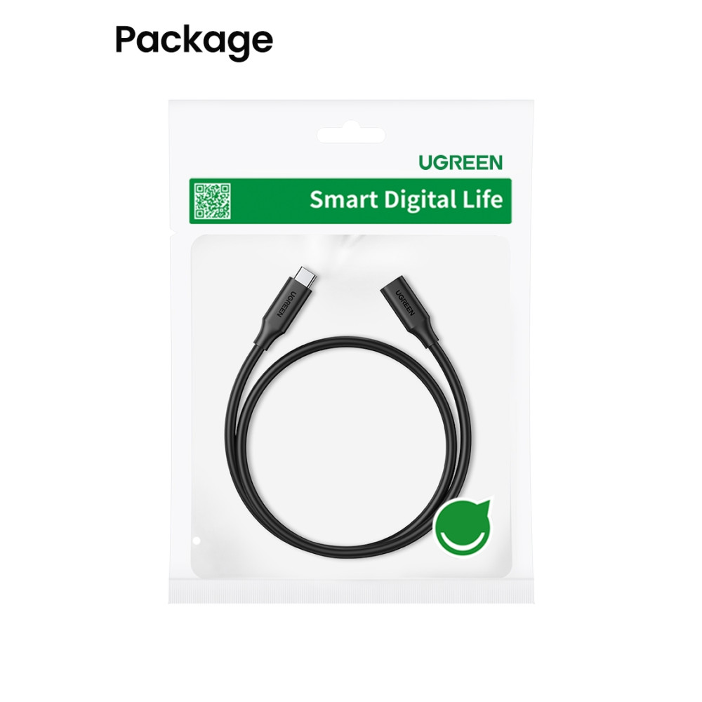 UGREEN 6957303813872 10387 USB-C PD100W / Thunderbolt3 Male to Female Extension Cable 1m (Black) - Image 12