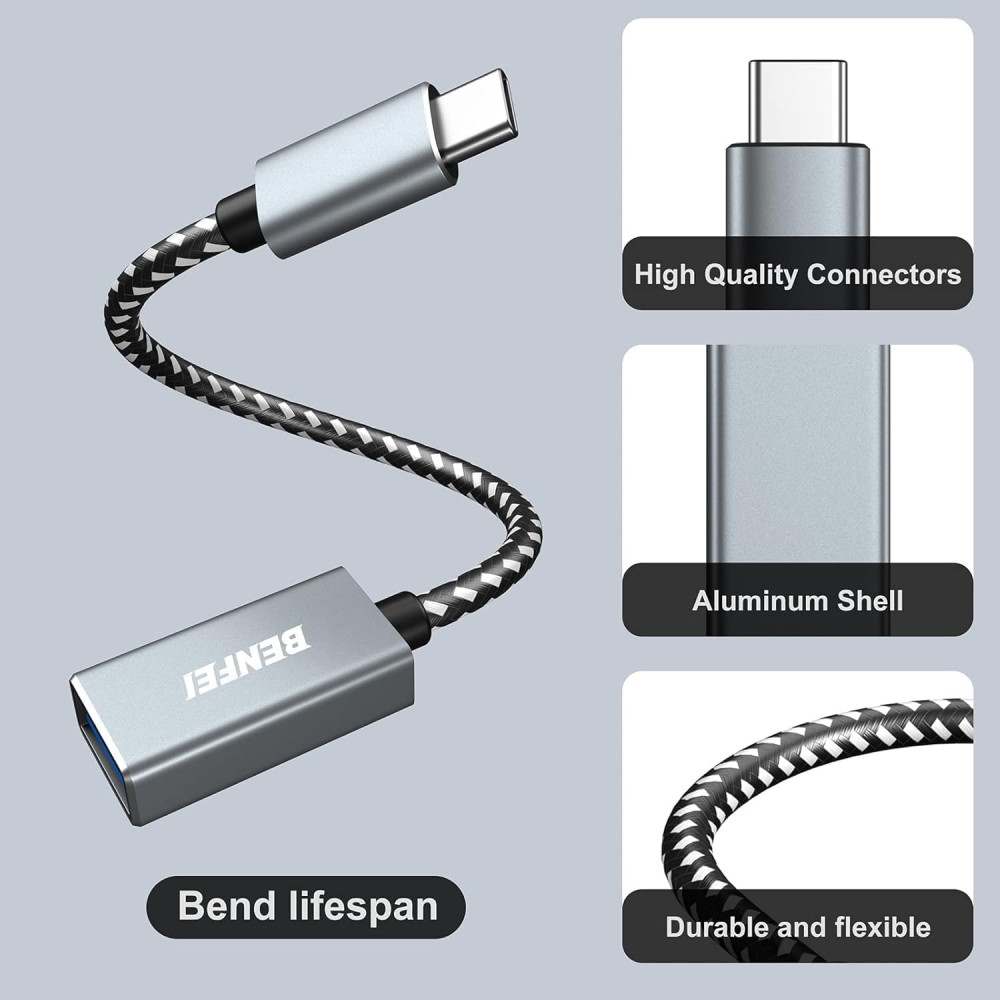 BENFEI B07VP4R8P5 000262GY-2P USB C to USB 3.0 Adapter (2 pack) Compatible with MacBook Pro/Air, Samsung Galaxy Note, Google Pixel, Nexus - Image 4