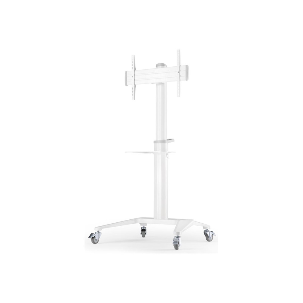 Atdec AD-TVC-70A-W MOBILE CART WHITE, LARGE DISPLAYS UPTO 70", 70KG,H/ADJ VESA UP TO 600X400, 10 YR WTY - Image 1