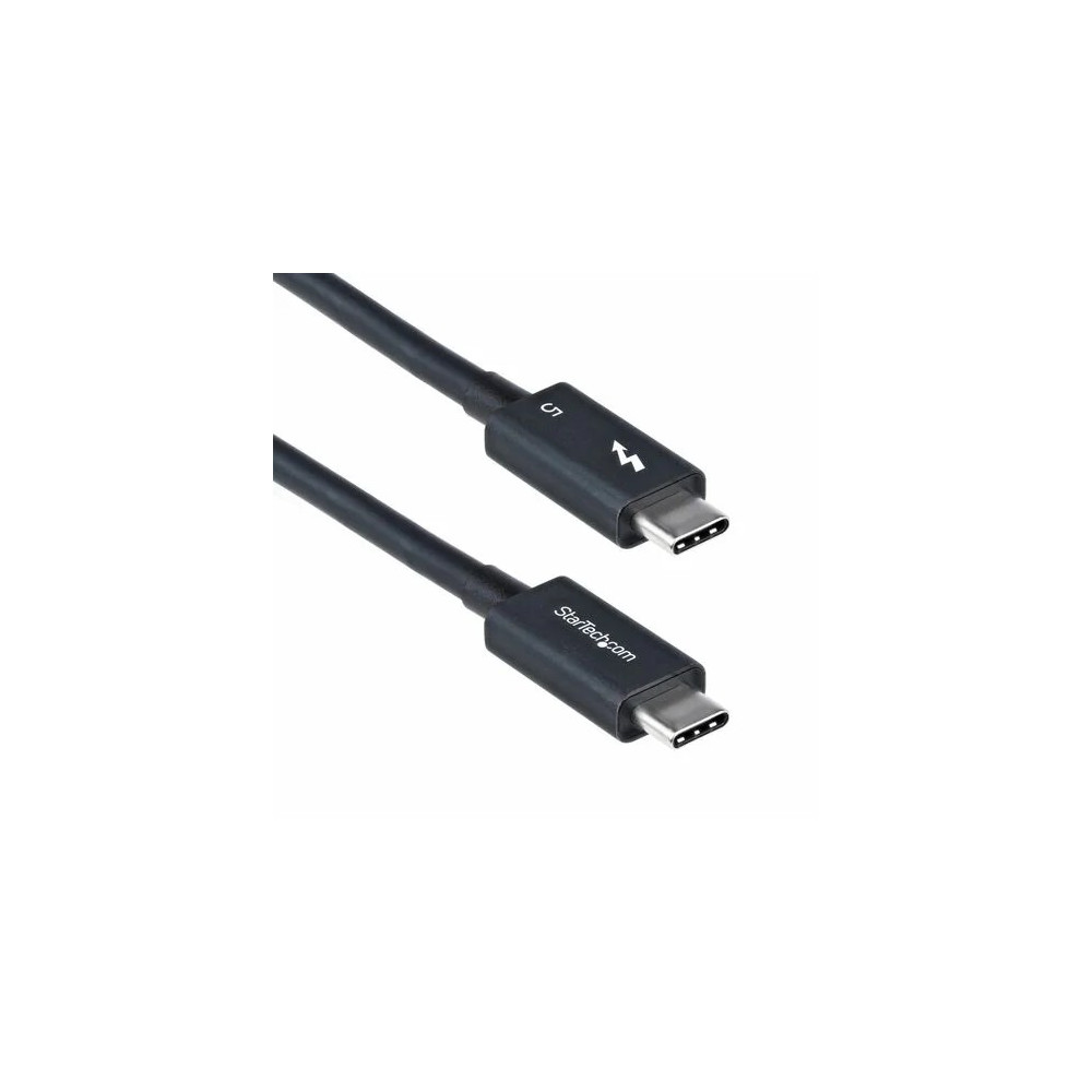 StarTech TBLT5MM50CM240W 1.5ft (50cm) Thunderbolt 5 Cable, 80Gbps/120Gbps, 240W PD, 8K 60Hz, Certified Thunderbolt Cable, Compatible w/TB4/USB-C - Certified Thunderbolt 5 Cable supports bidi 80Gbps/8K 60Hz/240W PD; Ideal for high performance lap - Image 2