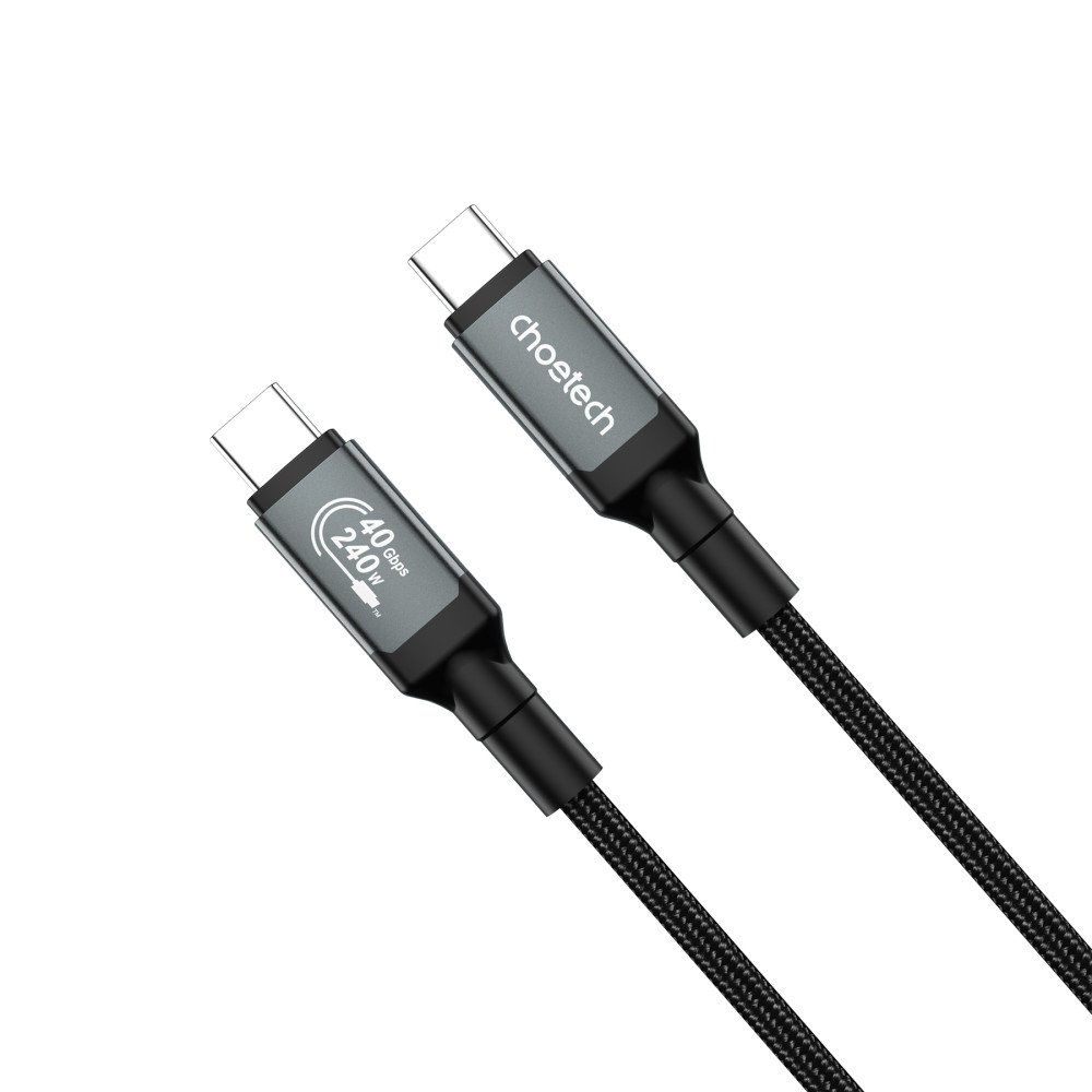 Choetech 6932112109637 XCC-1042 USB4.0 (40Gbps) 240W with Video & Audio support 8K @ 60hz Thunderbolt 3 USB-C to C Braided Cable 2M - Image 3