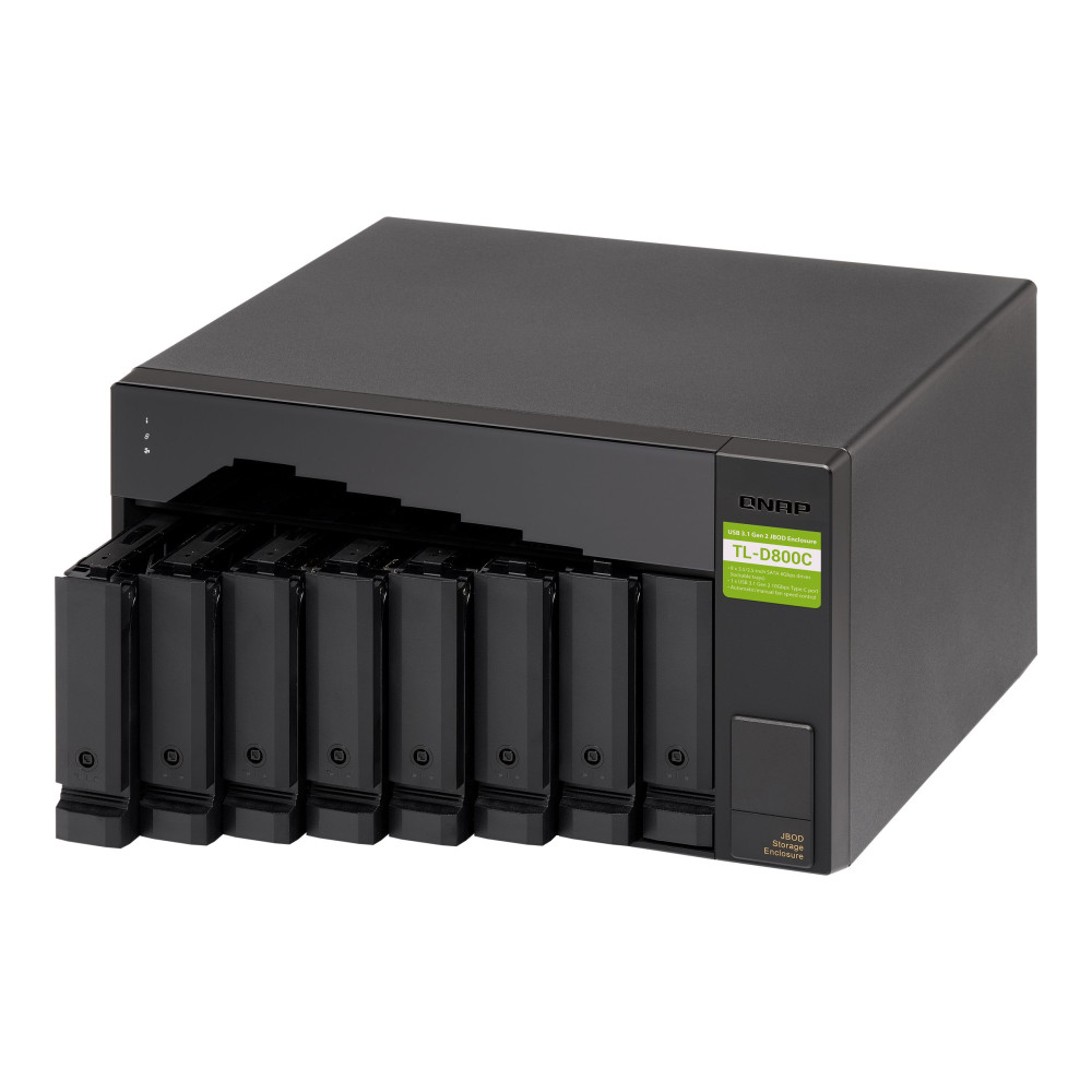 QNAP TL-D800C 8-BAY SATA JBOD EXPANSION UNIT (NO DISK), USB-C(1), TWR, 2YR WTY - Image 9