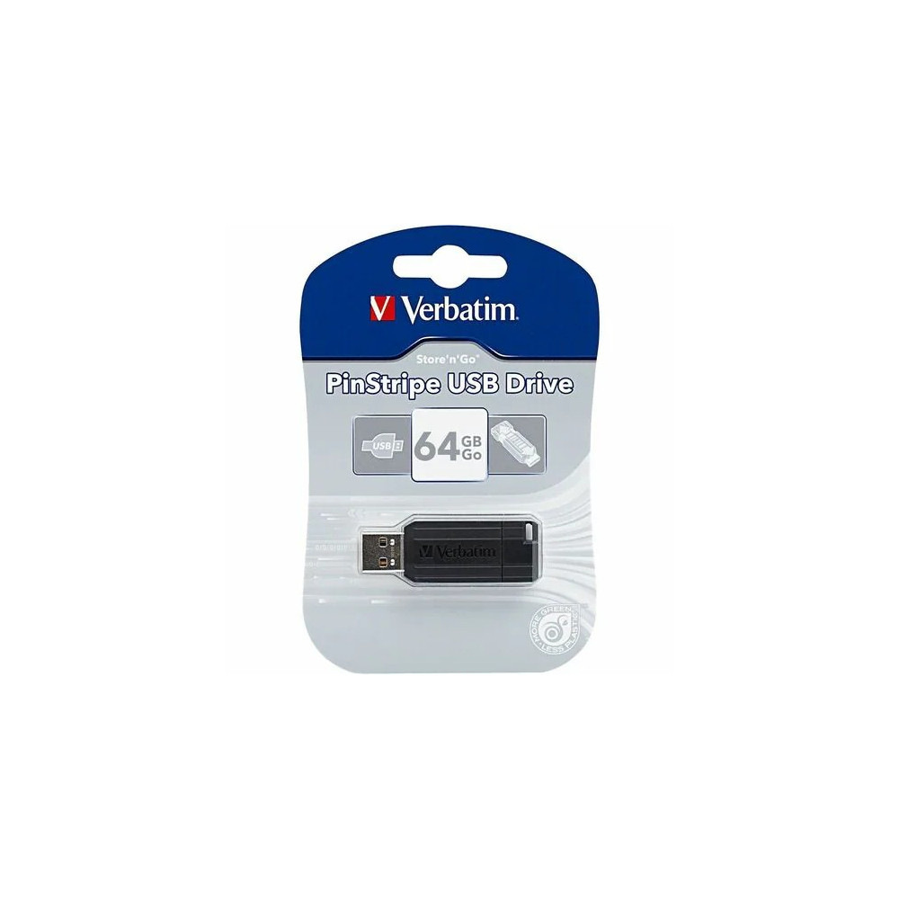 Verbatim 49065 Store'n'Go Pinstripe USB Drive 64GB (bla - Image 5