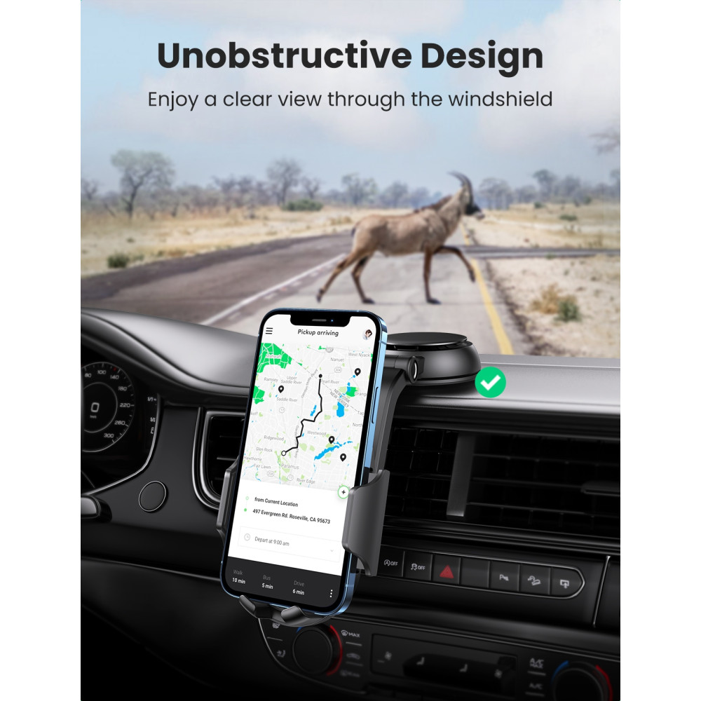 UGREEN 6957303824731 20473 Waterfall-Shaped Suction Cup Phone Mount - Image 2