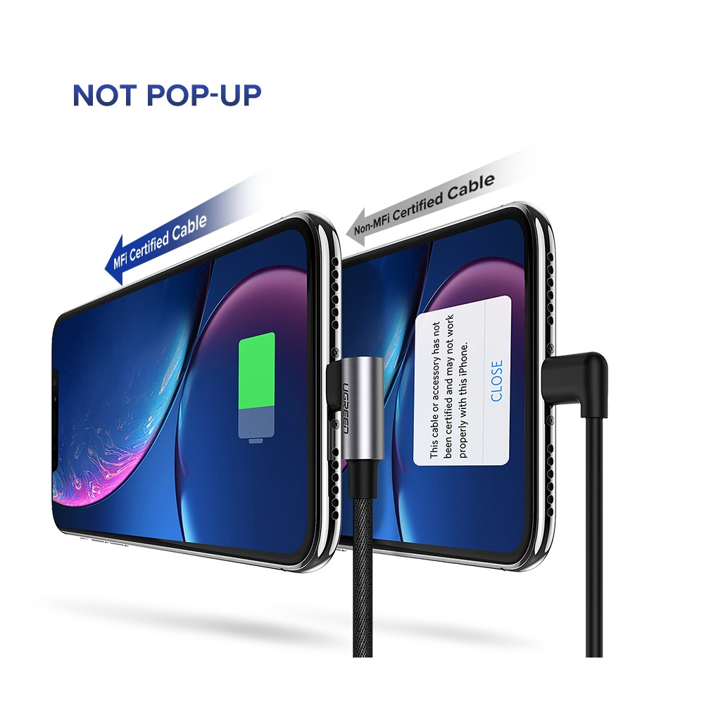 UGREEN 6957303865215 60521 Lightning to USB A Cable 90 Degree 1M - Image 6