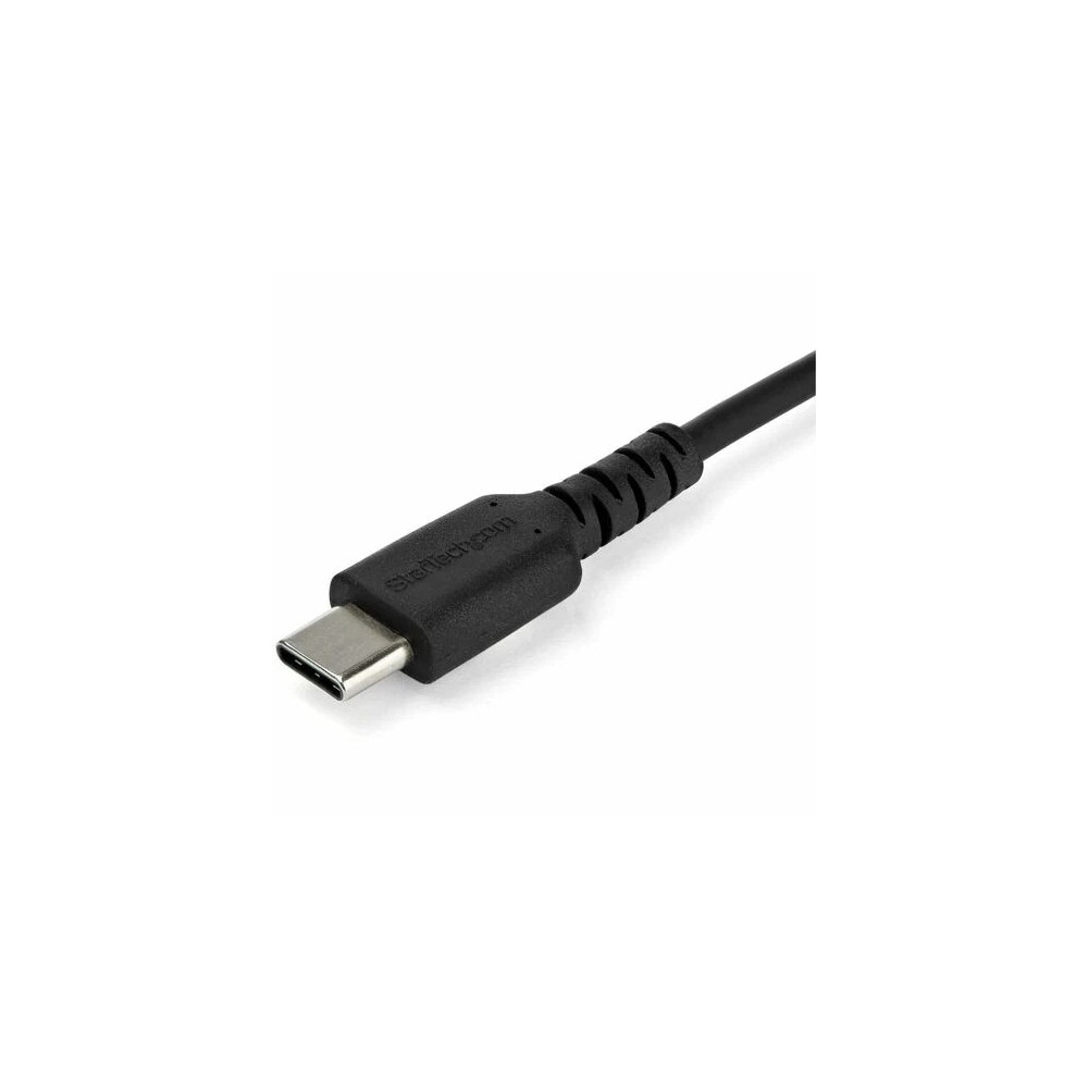 StarTech RUSB2CC2MB 2m USB C Charging Cable - Durable Fast Charge & Sync USB 2.0 Type C to C Charger Cord - TPE Jacket Aramid Fiber M/M 60W Black - Cable for Mobile Device, MacBook, iPad Pro - First End: 1 x 24-pin USB 2.0 Type C - Male - Second End: 1 x