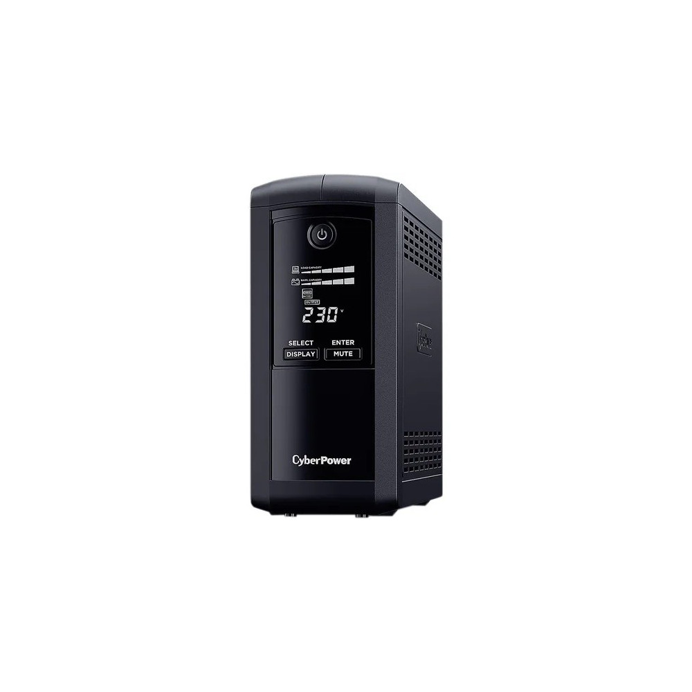 CyberPower VP1000ELCD Systems Value Pro-- 1000 / 550W Line Interactive UPS - 1* 12V/9AH - 2 Yrs Adv. Replacement WTY Incl. internal Batteries