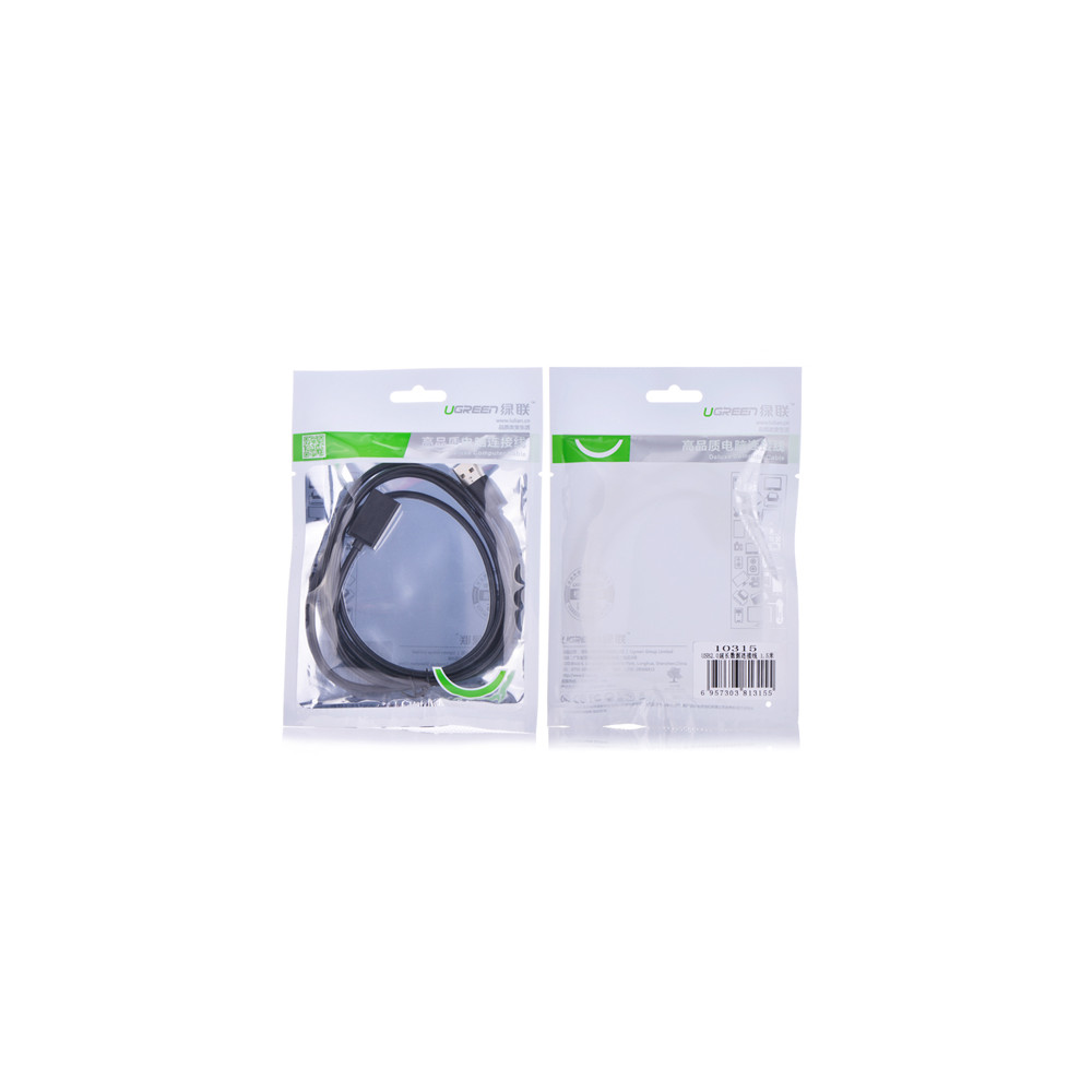 UGREEN 6957303813155 10315 USB 2.0 Extension Cable 1.5M Black - Image 3