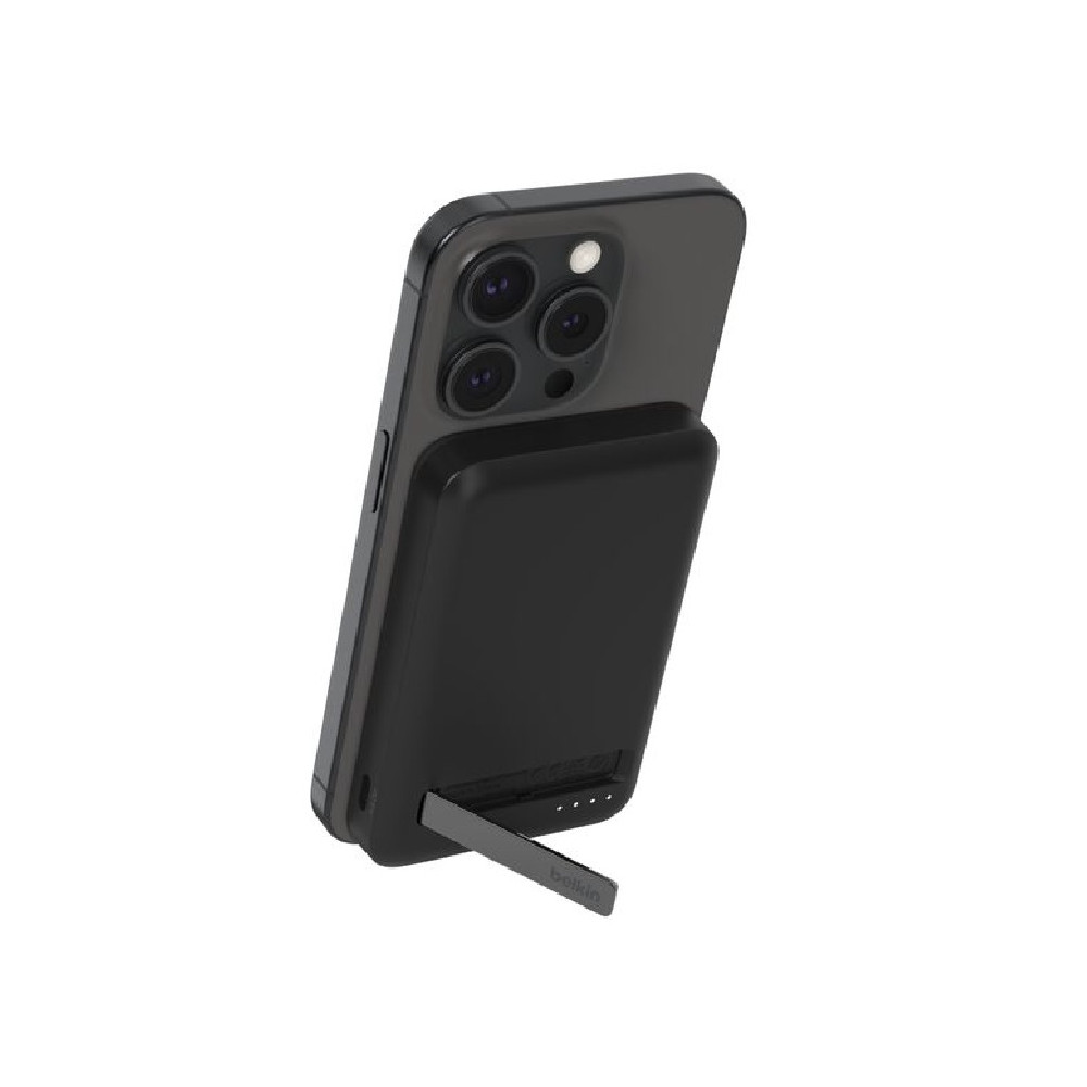 Belkin BPD006BTBK BoostCharge Pro Magnetic 5K Power Bank w/ Qi2(15W)+USB-C Cable(1M))+Integrated Kickstand - Black,1xUSB-C,$2500 CEW,2 Years Warranty - Image 1