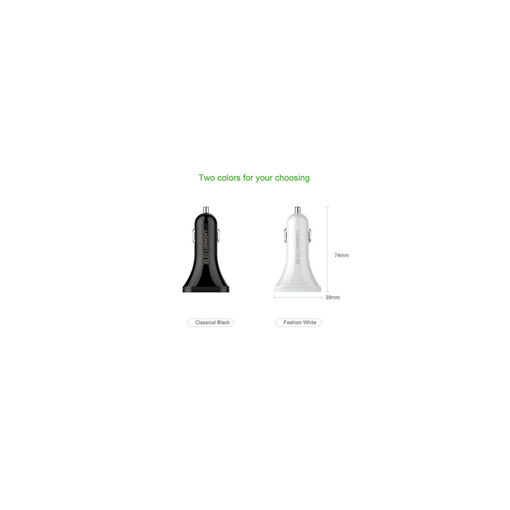 UGREEN 6957303842858 40285 29W 3 Port USB Car Charger White - Image 2