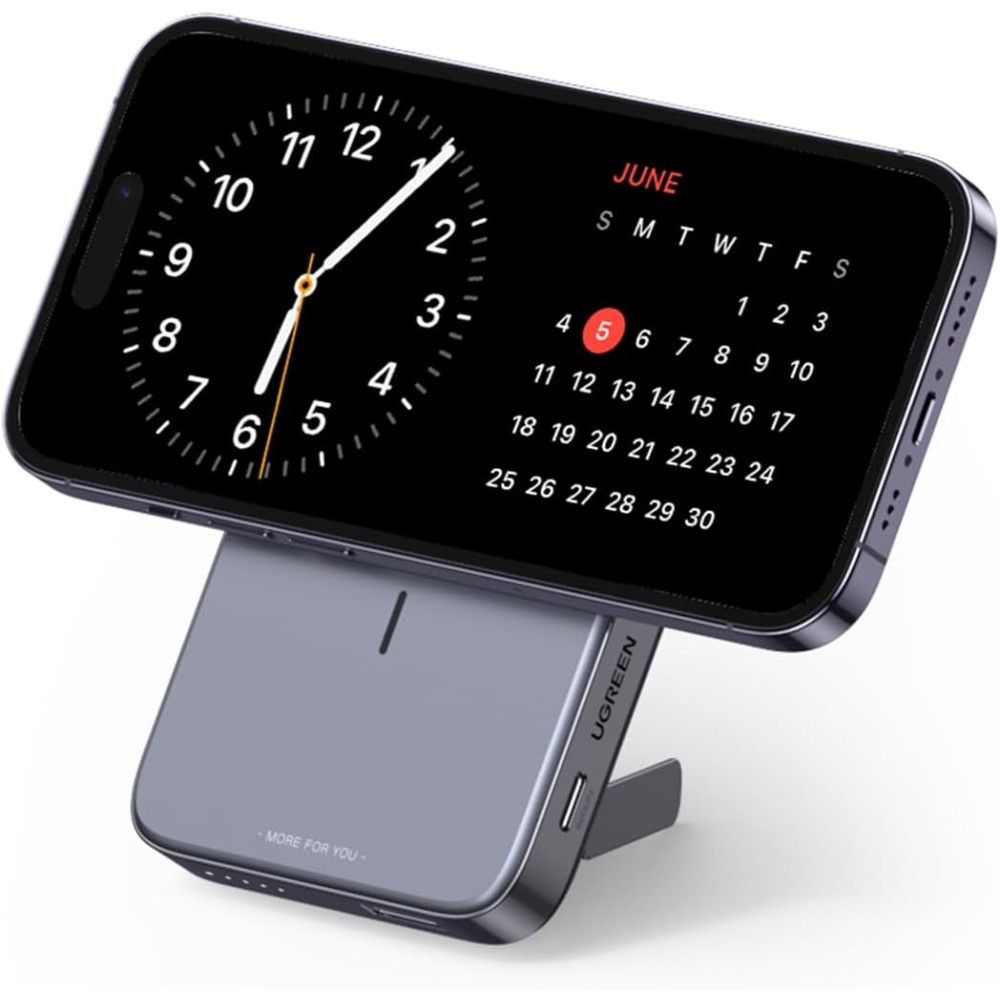 UGREEN 6941876210862 15086 10000mAh Magnetic Wireless Power Bank (Sapce Gray) - Image 2