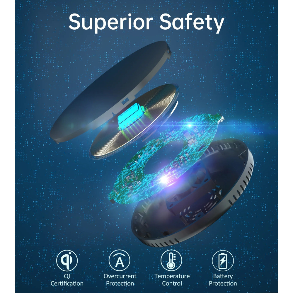 Choetech 6932112102478 T590-F 10W Invisible Wireless Charger-Undertable Wireless Charger Completely Wire-Free - Image 7