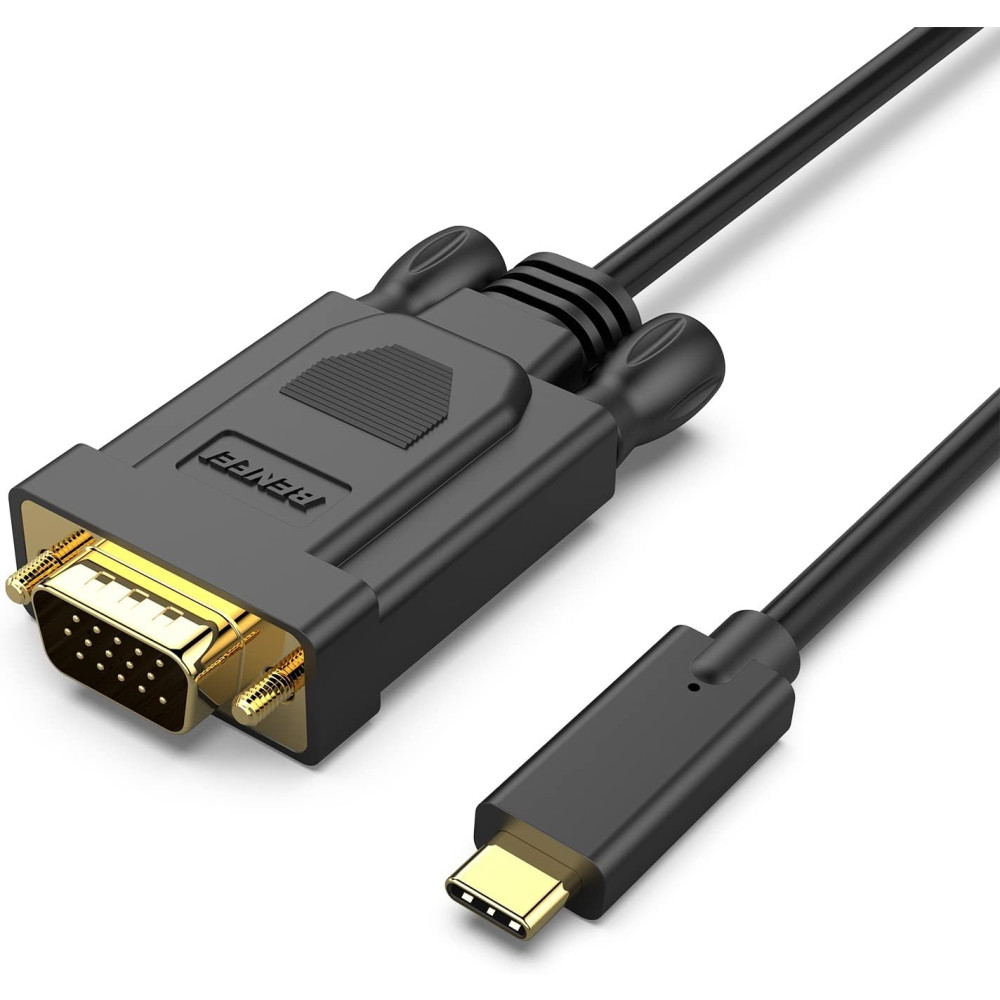 BENFEI B07HF9BQJD B 000204BK-6F USB-C to VGA Cable Thunderbolt3 1.8M for MacBook, Samsung, Surface Book 2, Dell XPS 13/15, Pixelbook and More - Image 1