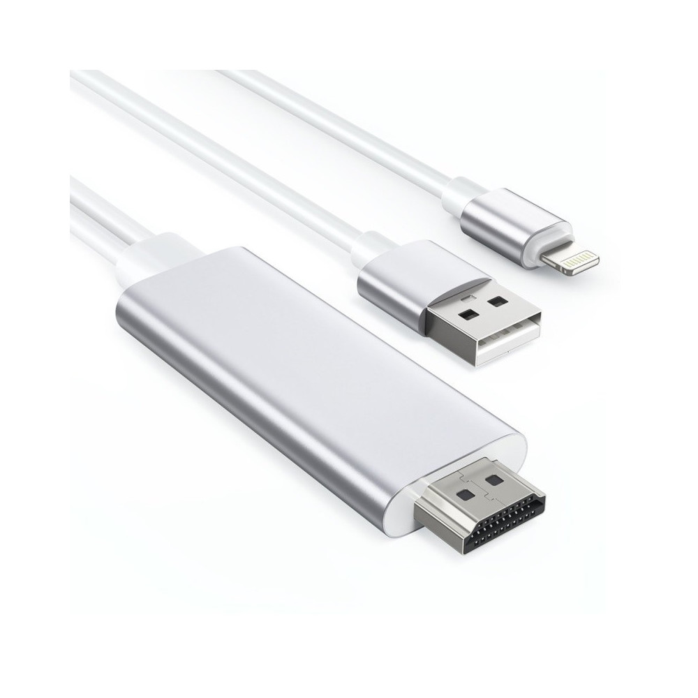 Choetech 6971824978612 LH0020 Lightningtohd MI 1.8m white HD cable, resolution up to 1920× 1080/60Hz - Image 1