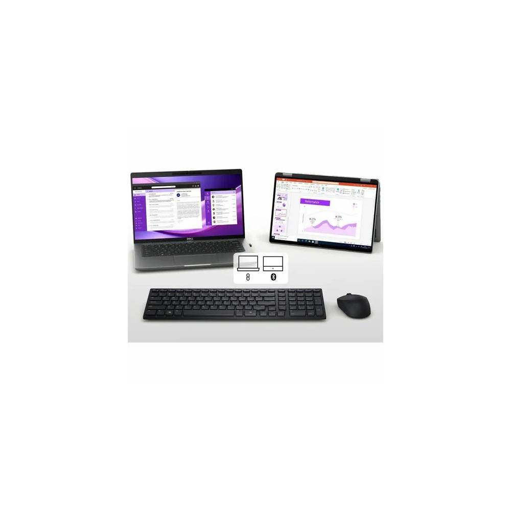 Dell 580-BBZH Silent Wireless Bluetooth Keyboard Mouse KM555 - Black - Image 20